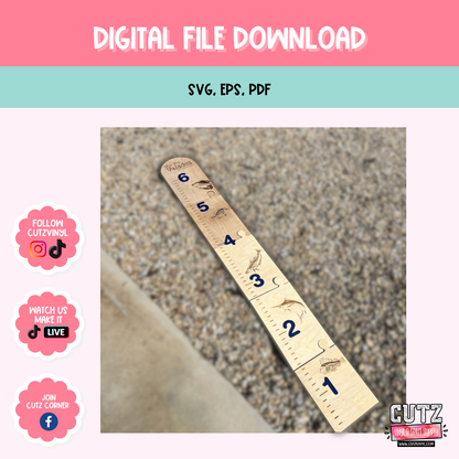 Growth Chart blank no fish or name- DIGITAL DOWNLOAD ONLY 2 versions