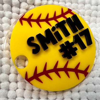 Softball Stanley Topper Custom Name