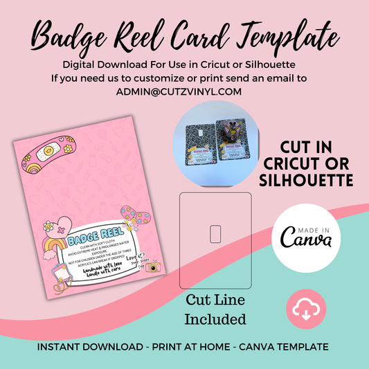 Badge Reel Card Template Nurse (DIGITAL DOWNLOAD)