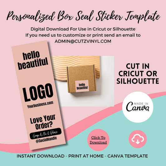 Box Seal Template (DIGITAL DOWNLOAD)