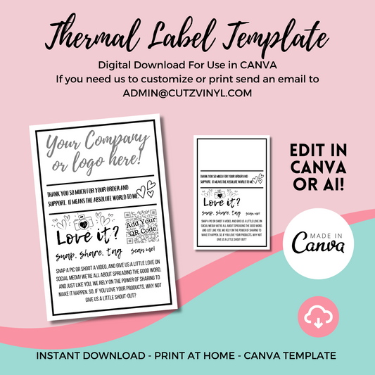 Love It Thermal Label (DIGITAL DOWNLOAD)